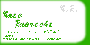 mate ruprecht business card